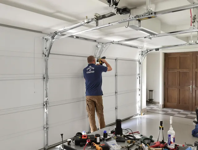 Waterford Garage Door Repair certified technician performing precision garage door repair in Waterford