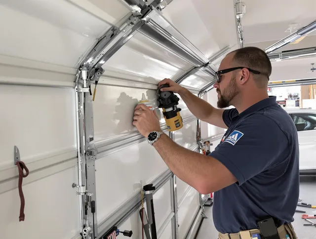 Waterford Garage Door Repair technician quieting a noisy garage door in Waterford