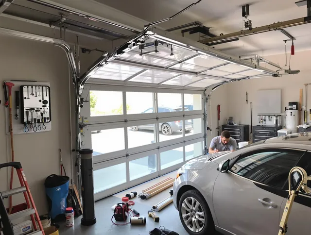 Garage door noise reduction service by Waterford Garage Door Repair in Waterford