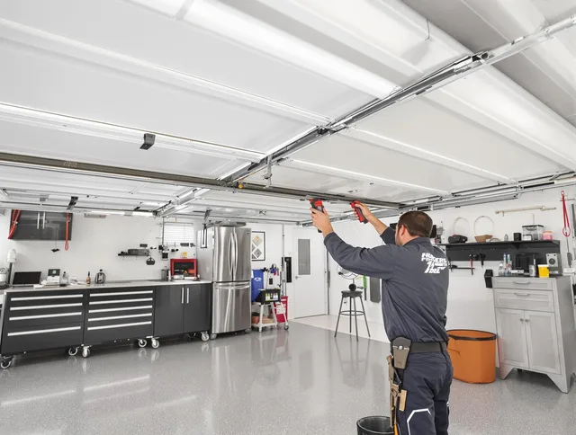 Overhead garage door repair service by Waterford Garage Door Repair in Waterford